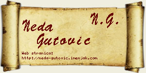 Neda Gutović vizit kartica